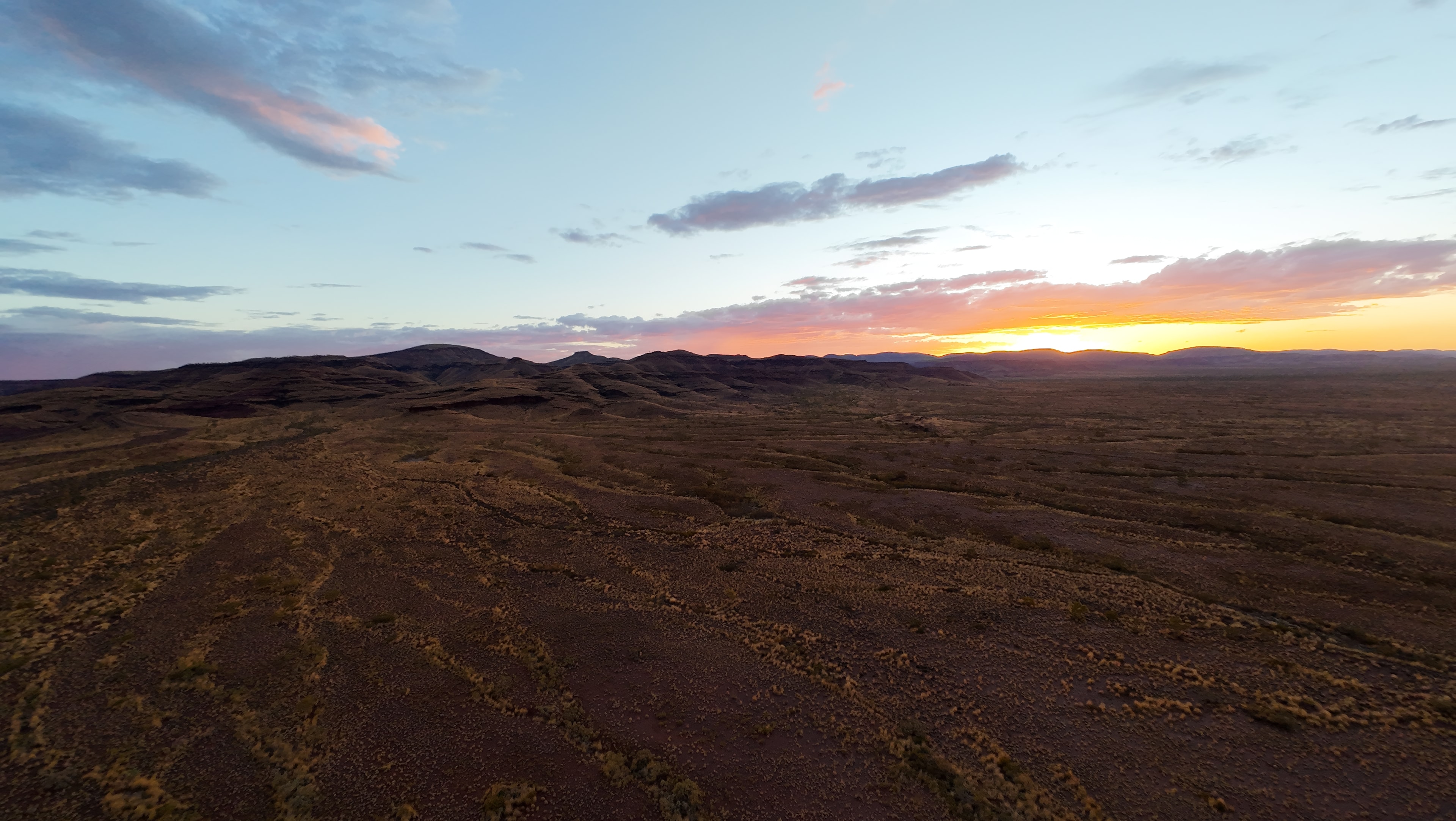 Pilbara landscape at dusk